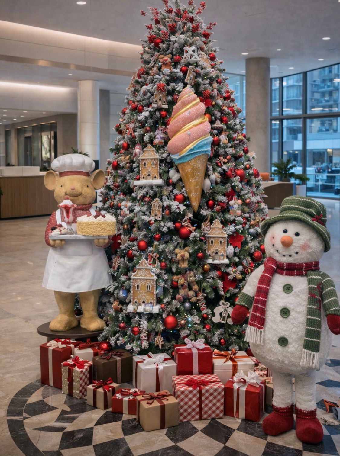 Whimsical Christmas tree with playful décor